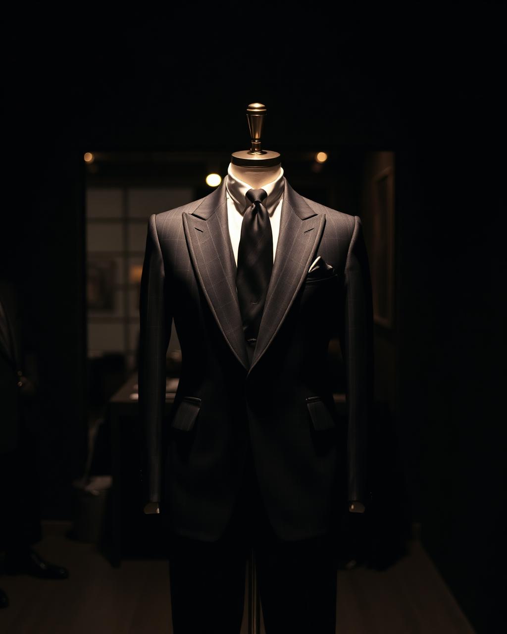 Bespoke suit on mannequin